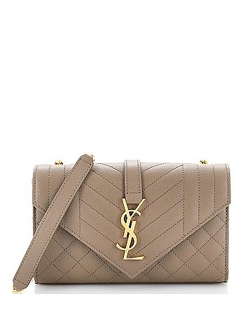 Saint Laurent Saint Laurent Classic Monogram Envelope Satchel Mixed Matelasse Leather Medium  (view 1)