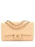 Chanel 100% Leather Tan Chanel Classic Double Flap Bag Quilted Caviar Medium  One size - photo 1
