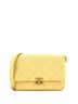 Chanel 100% Leather Yellow Chanel Chain Melody Flap Bag Quilted Caviar Small  One size - photo 1