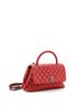 Chanel 100% Leather Red Chanel Coco Top Handle Bag Quilted Caviar Small  One size - photo 4