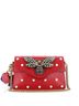 Gucci 100% Leather Red Gucci Broadway Pearly Bee Shoulder Bag Embellished Leather Mini  One size - photo 1