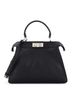 Fendi 100% Leather Black Fendi Selleria Peekaboo ISeeU Bag Leather Medium  One size - photo 1