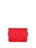 Chanel 100% Leather Red Chanel Classic Flap Card Holder on Chain Quilted Caviar Mini  One size - photo 2