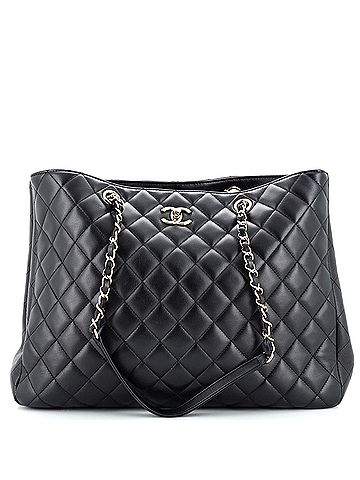 Chanel Chanel Classic CC Shopping Tote Quilted Lambskin Large  (view 1)
