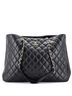 Chanel 100% Leather Black Chanel Classic CC Shopping Tote Quilted Lambskin Large  One size - photo 1