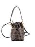 Fendi 100% Leather Brown Fendi Mon Tresor Bucket Bag Zucca Embossed Leather Mini  One size - photo 1