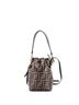 Fendi 100% Leather Brown Fendi Mon Tresor Bucket Bag Zucca Embossed Leather Mini  One size - photo 4