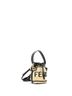 Fendi Tan Fendi Mon Tresor Bucket Bag Logo Embroidered Raffia Mini  One size - photo 3