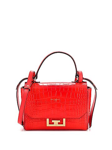Givenchy Givenchy Eden Top Handle Bag Crocodile Embossed Leather Mini  (view 1)