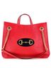 Gucci 100% Leather Red Gucci Horsebit 1955 Chain Tote Raffia and Leather Medium  One size - photo 1