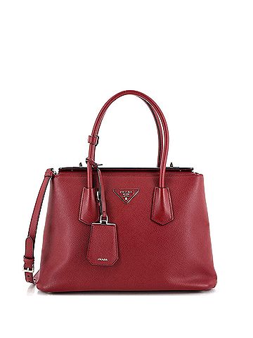 Prada Prada Turnlock Cuir Twin Convertible Tote Saffiano Leather Medium  (view 1)
