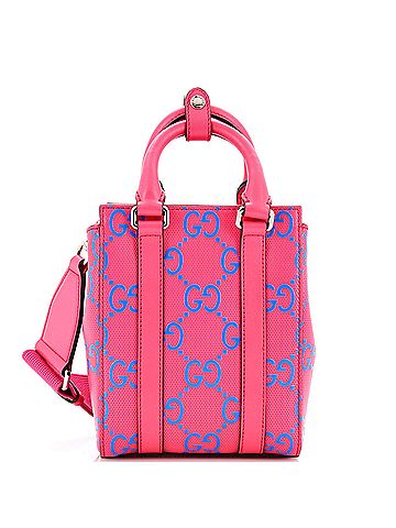 Gucci Gucci Convertible Open Tote GG Embossed Perforated Leather Mini  (view 1)