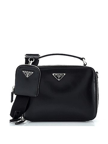 Prada Prada Brique Crossbody Bag Brushed Leather Small  (view 1)
