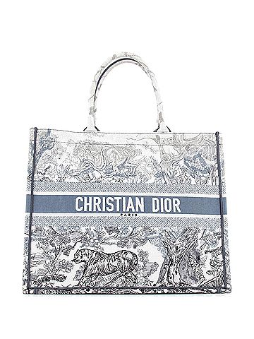 Christian Dior Christian Dior Book Tote Embroidered Canvas Large  (view 1)