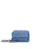 Chanel 100% Cotton Blue Chanel Denim Mood Flap Belt Bag Logo Printed Quilted Fringe Denim Micro  One size - photo 1