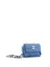 Chanel 100% Cotton Blue Chanel Denim Mood Flap Belt Bag Logo Printed Quilted Fringe Denim Micro  One size - photo 4