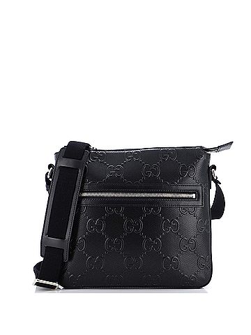 Gucci Gucci Zip Messenger GG Embossed Perforated Leather Small  (view 1)