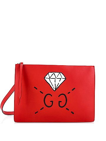 Gucci Gucci Zip Messenger Bag GucciGhost Leather Large  (view 1)