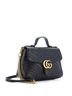 Gucci 100% Leather Black Gucci GG Marmont Top Handle Flap Bag Matelasse Leather Small  One size - photo 3