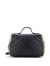 Gucci 100% Leather Black Gucci GG Marmont Top Handle Flap Bag Matelasse Leather Small  One size - photo 4