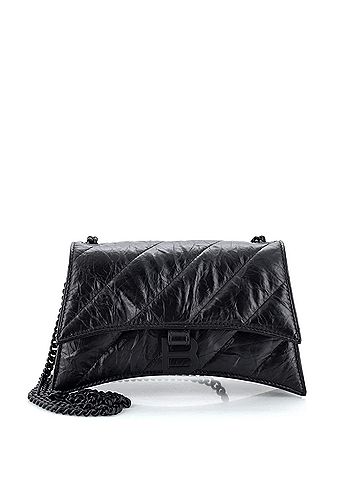 Balenciaga Balenciaga Crush Chain Flap Bag Quilted Crushed Calfskin Small  (view 1)
