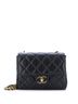Chanel 100% Leather Black Chanel Chain Woven CC Square Accordion Flap Bag Quilted Lambskin Mini  One size - photo 1