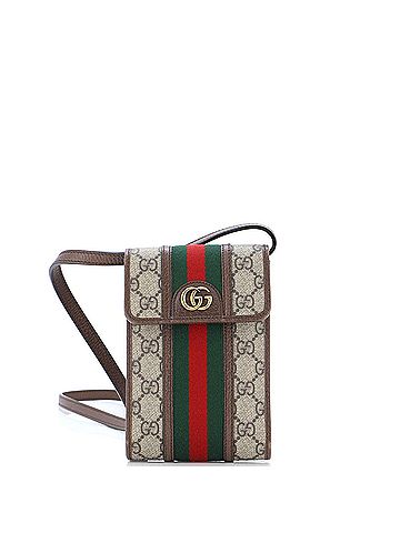 Gucci Gucci Ophidia Vertical Flap Crossbody Bag GG Coated Canvas Mini  (view 1)