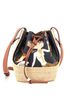 Loewe 100% Canvas Loewe Paula's Ibiza Balloon Bucket Bag Printed Canvas with Raffia Small  One size - photo 1