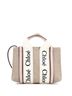 Chloé 100% Canvas Tan Chloe Woody Convertible Tote Canvas with Leather Mini  One size - photo 1