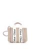 Chloé 100% Canvas Tan Chloe Woody Convertible Tote Canvas with Leather Mini  One size - photo 4