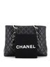 Chanel 100% Leather Black Chanel Grand Shopping Tote Quilted Caviar  One size - photo 3