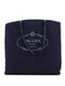 Prada 100% Cotton Blue Prada Logo Shopping Tote Denim and Linen Blend  One size - photo 1