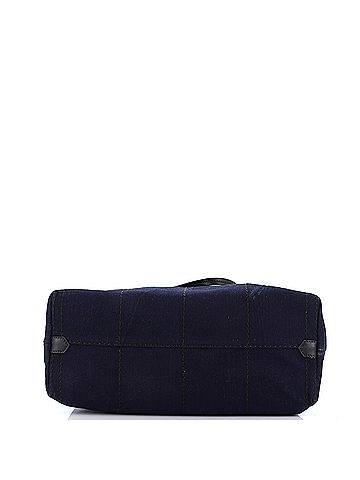 Prada Prada Logo Shopping Tote Denim and Linen Blend  (view 2)