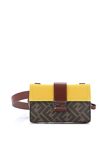 Fendi Fendi Baguette Convertible Pouch Canvas with Zucca Coated Canvas  (view 1)