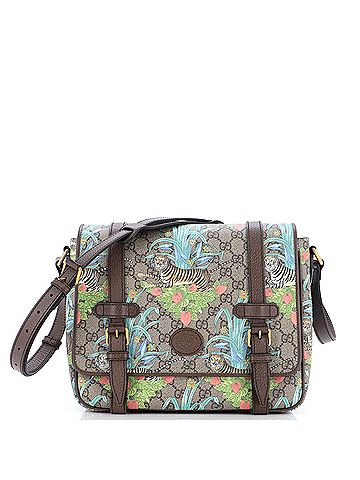 Gucci Gucci Interlocking G Patch Messenger Bag Printed GG Coated Canvas Medium  (view 1)