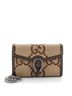 Gucci 100% Canvas Brown Gucci Dionysus Chain Wallet Jumbo GG Canvas Small  One size - photo 1