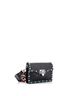 Valentino Garavani 100% Leather Black Valentino Garavani Rolling Rockstud Flip Lock Flap Bag Leather with Cabochons Small  One size - photo 3