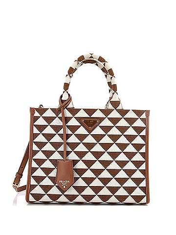 Prada Prada Symbole Shopper Tote Jacquard Small  (view 1)