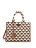 Prada 100% Canvas Brown Prada Symbole Shopper Tote Jacquard Small  One size - photo 1