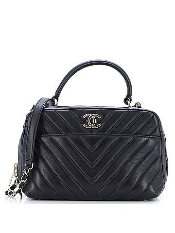 Chanel Chanel Trendy CC Bowling Bag Chevron Lambskin Medium  (view 1)