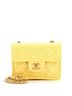 Chanel 100% Leather Yellow Chanel Sweet Classic Flap Bag Quilted Caviar Mini  One size - photo 1
