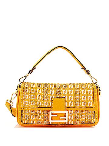 Fendi Fendi Selleria Baguette NM Bag Woven Leather Medium  (view 1)