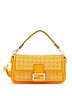 Fendi 100% Leather Orange Fendi Selleria Baguette NM Bag Woven Leather Medium  One size - photo 1