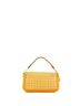 Fendi 100% Leather Orange Fendi Selleria Baguette NM Bag Woven Leather Medium  One size - photo 4