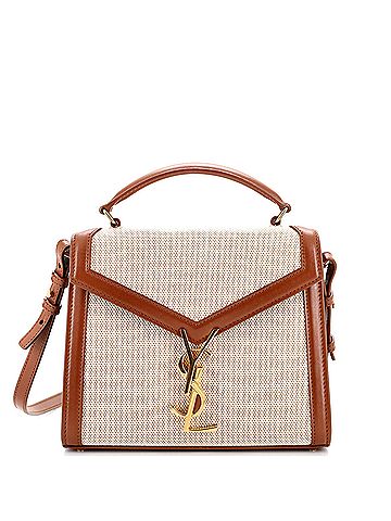 Saint Laurent Saint Laurent Cassandra Top Handle Bag Canvas with Leather Mini  (view 1)