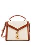 Saint Laurent 100% Canvas Tan Saint Laurent Cassandra Top Handle Bag Canvas with Leather Mini  One size - photo 1