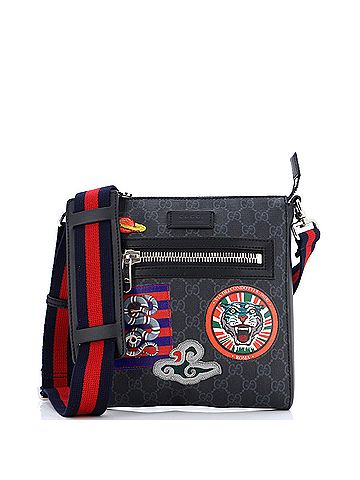 Gucci Gucci Night Courrier Zip Messenger GG Coated Canvas with Applique Small  (view 1)