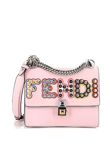Fendi Fendi Kan I Bag Embellished Applique Leather Small  (view 1)