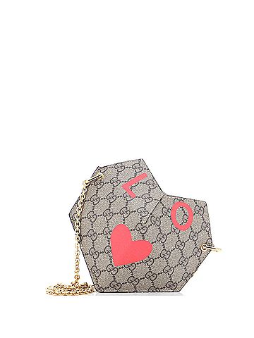 Gucci Gucci Valentine's Day Heart Bag Printed GG Coated Canvas Small  (view 1)