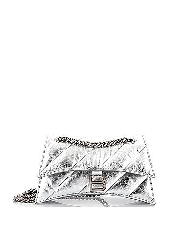 Balenciaga Balenciaga Crush Chain Flap Bag Quilted Crushed Calfskin Small  (view 1)